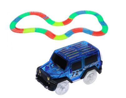 Mustar Dráha svietiace v tme s autíčkom s LED svetlom 165 dielikov - Poškodený obal