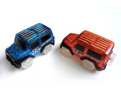 Mustar Dráha svietiace v tme s autíčkom s LED svetlom 165 dielikov - Poškodený obal