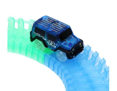 Mustar Dráha svietiace v tme s autíčkom s LED svetlom 165 dielikov - Poškodený obal