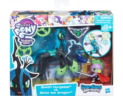 My Little Pony Guardians of harmony 2 poníci Queen Chrysalis vs Spike the Dragon