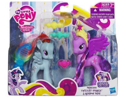 My Little Pony Princezna s kamarádkou a doplňky - Twilight Sparkle a Rainbow Dash