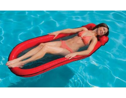 Intex 58836NP Nafukovací lehátko síťované - Červená