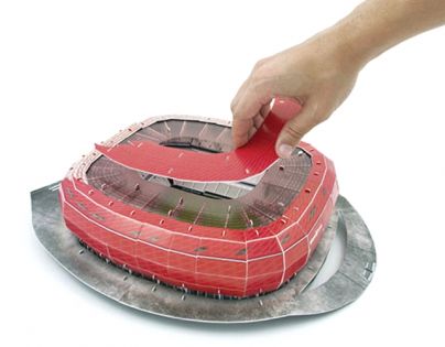 Nanostad 3D puzzle Štadión Allianz Arena FC Bayern Mníchov