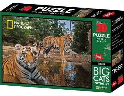 Prime 3D National Geographic Puzzle Tigre 500 dielikov