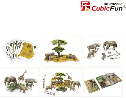 HM Studio Puzzle 3D Africká divočina NG- 69 dielikov