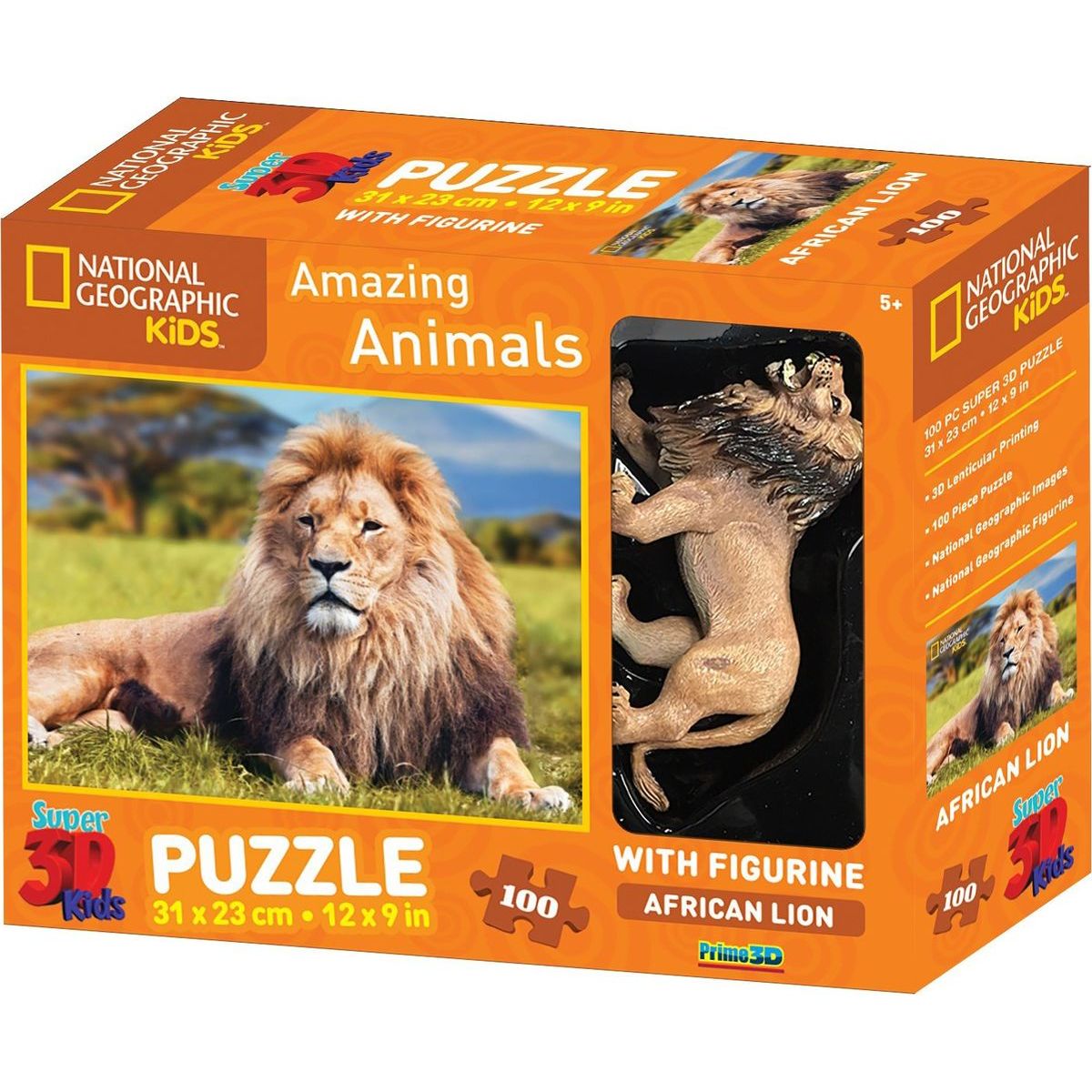 National Geographic Kids 3D Puzzle Tiger 100 dielikov figúrka
