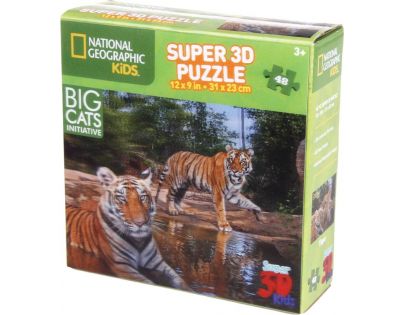 National Geographic Kids 3D Puzzle Tiger 48 dielikov