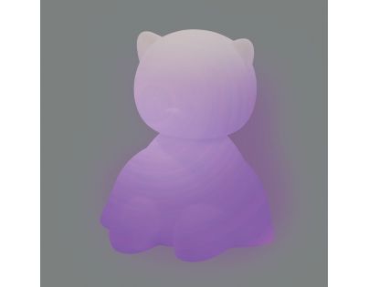 Nattou Svetielko nočné silikónové so senzorom plaču Lapidou mačička