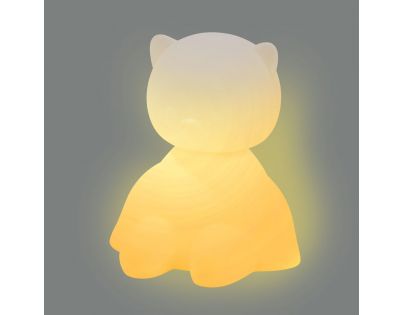 Nattou Svetielko nočné silikónové so senzorom plaču Lapidou mačička