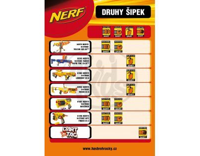 Hasbro 62572 - NERF - náhradní šipky 16 ks N-STRIKE