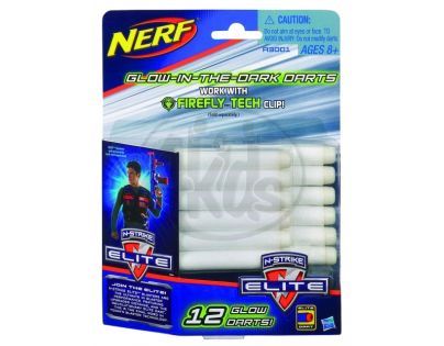 Hasbro A3001 - NERF Elite Náhradní Světelné Šipky 12Ks Na Noční Misi