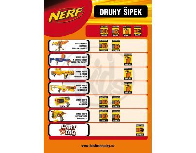Hasbro 62568 - NERF - Náhradní šipky 16ks