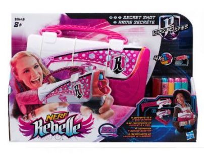 Nerf Rebelle Špionská pistole ukrytá v kabelce - Růžová