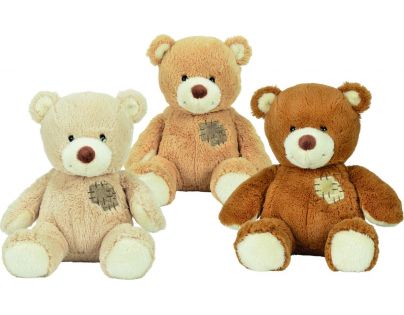 Simba Nicotoy Plyšový medvedík s ozdobnou záplatou 25 cm