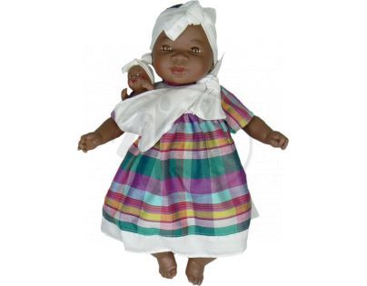 Nines Maha Con Bebe 45 cm - Pruhované šaty