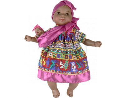 Nines Maha Con Bebe 45 cm - Růžové s ornamenty