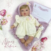 Nines Reborn bábätko v mušelíne 40 cm