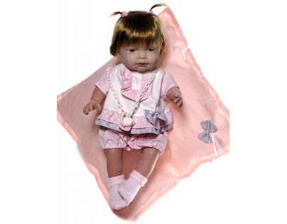 Nines Recien Nacido Plaváček holka s vlasy 45 cm