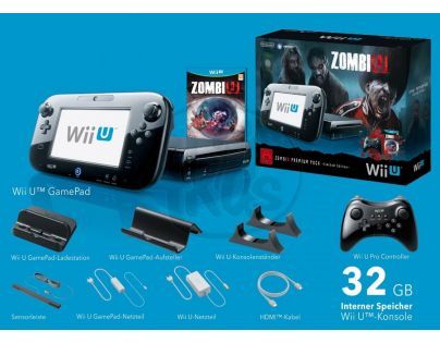 Nintendo Wii U Black Premium Pack (32GB) Limited Edition + ZombiU