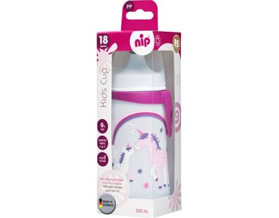 Nip Kids cup fľaša s náustkom jednorožec 330 ml