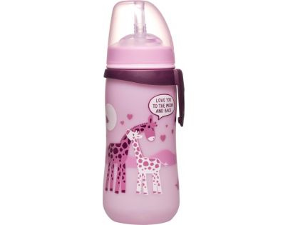 Nip Straw cup fľaša so slamkou žirafy 330 ml