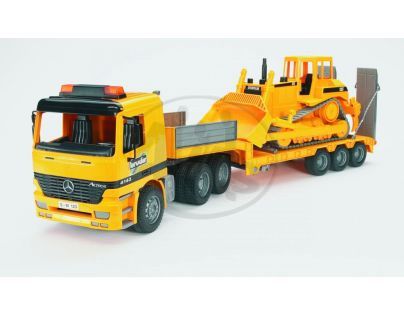 BRUDER 02658 - MERCEDES BENZ Actros tahač s buldozerem