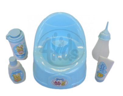 Nočník pro panenky s příslušenstvím - Modrá