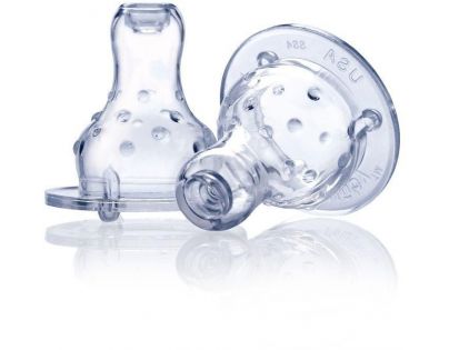 Nuby silikónový cumlík na fľašu štandard masážny nekvapkajúci samoregulačný