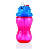 Nuby hrneček netekoucí s měkkým sklápěcím brčkem a regulovatelným průtokem 360 ml růžovo fialová Nuby hrneček netekoucí s měkkým sklápěcím brčkem a regulovatelným průtokem 360 ml růžovo fialová