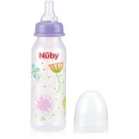 Nuby dojčenská lahvička 1 2 3 prietok tmavě fialová 240ml Nuby dojčenská lahvička 1 2 3 prietok tmavě fialová 240ml