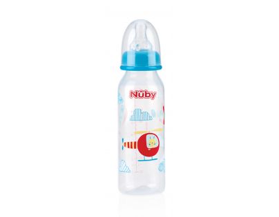 Nuby dojčenská lahvička 1 2 3 prietok zelená 240ml
