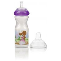 Nuby Fľaša športová netečúci s mäkkým náustkom 300 ml Princezná a žabiak Nuby Fľaša športová netečúci s mäkkým náustkom 300 ml Princezná a žabiak