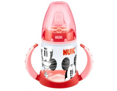 NUK červená FC Fľaša na učenie Disney MICKEY MOUSE 150ml silikónová savička
