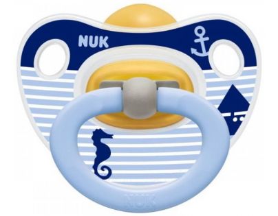 Nuk Dudlík Classic Happy Kids 0-6m Pruhy a mořský koník