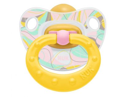 Nuk Dudlík Classic Happy Kids latex 18m+ - Žlutý