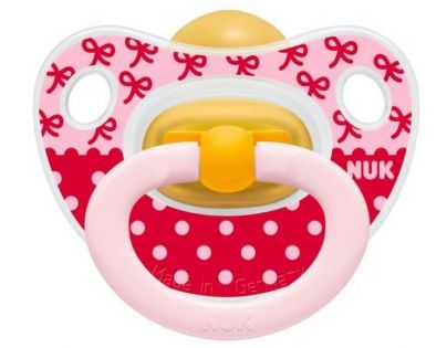 NUK Dudlík Classic HAPPY KIDS Růžové mašle
