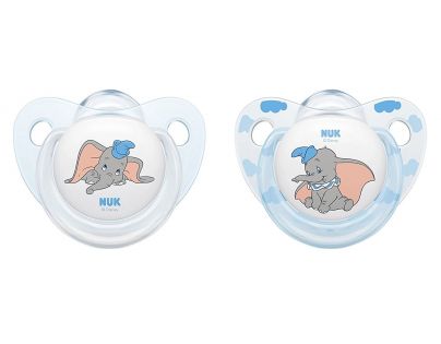 NUK Dudlík Disney Classic SI, V1 0-6m 2 ks v boxu slůně Dumbo