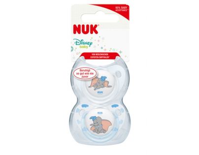 NUK Dudlík Disney Classic SI, V1 0-6m 2 ks v boxu slůně Dumbo