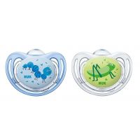 NUK Dudlík Freestyle SI, V1 0-6m, duo pack Box Modro-zelené NUK Dudlík Freestyle SI, V1 0-6m, duo pack Box Modro-zelené