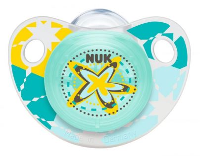 Nuk Dudlík Trendline Adore Latex 0-6 měsíců - Žlutá hvězda