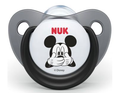 NUK šedý Cumlík Trendline MICKEY, silikon, veľkosť 1 (0-6m.)
