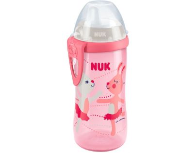 Nuk First Choice detská fľaša Kiddy Cup růžová králíci 300 ml