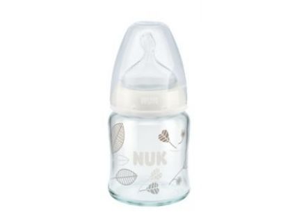 Nuk Kojenecká láhev skleněná First Choice silikon 0-6 m 120 ml holka