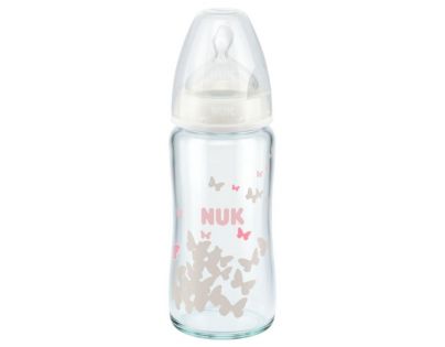 Nuk First Choice Láhev sklo 240ml - Bílá