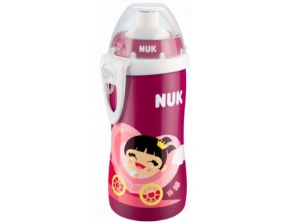 Nuk Láhev Flexi Cup 300ml - Růžová holčička v kočáře