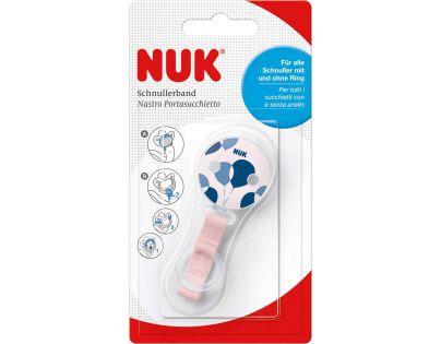 Nuk Stuha na dudlík s klipem modré balónky