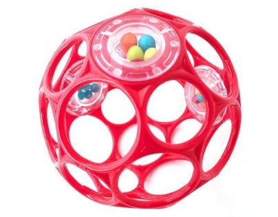 Oball Loptička Oball Rattle 10 cm červená
