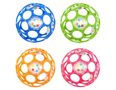 Oball Loptička Oball Rattle 10 cm ružová