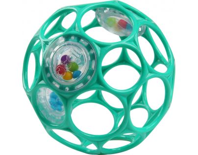Oball Loptička Oball Rattle 10 cm tmavo zelená