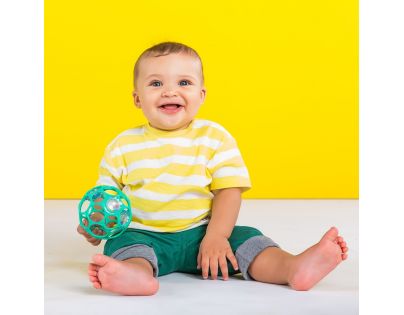 Oball Loptička Oball Rattle 10 cm tmavo zelená